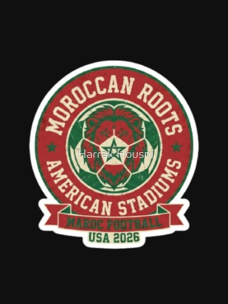 Moroccan Roots American Stadiums - Vintage Maroc Soccer 2026 by Harrak Housni