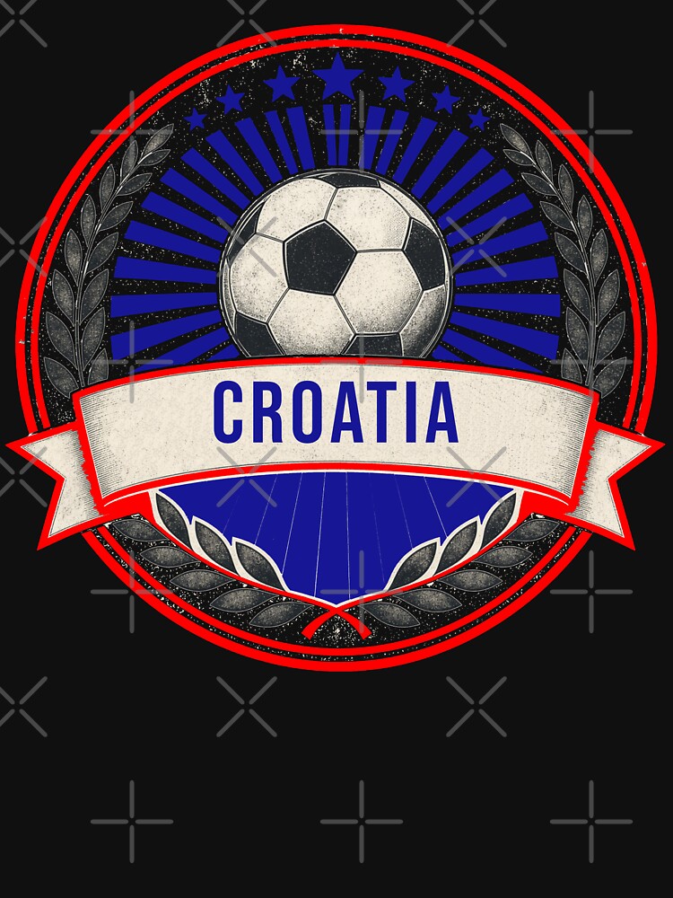 Croatia Vintage Soccer Crest — Retro Croatian Football Badge Fan Emblem by icemanphotos