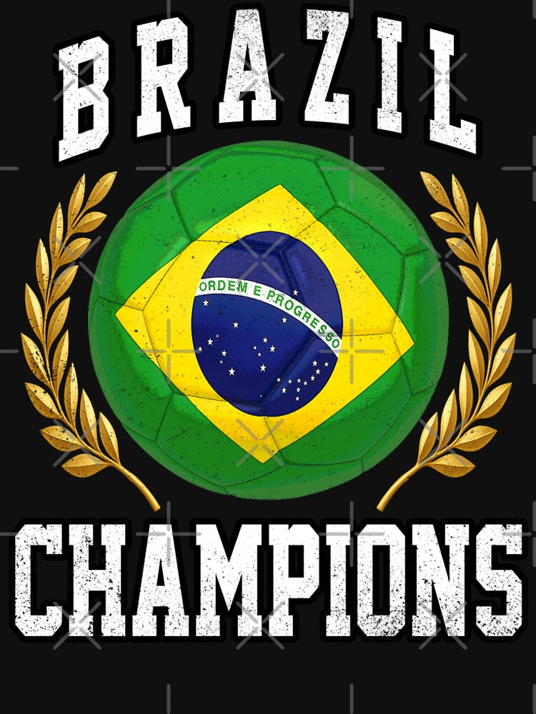SOCCER BALL FLAG CHAMPIONS - BRAZIL - Fans and Teams for Men and Women T-shirt by wallsandpatts