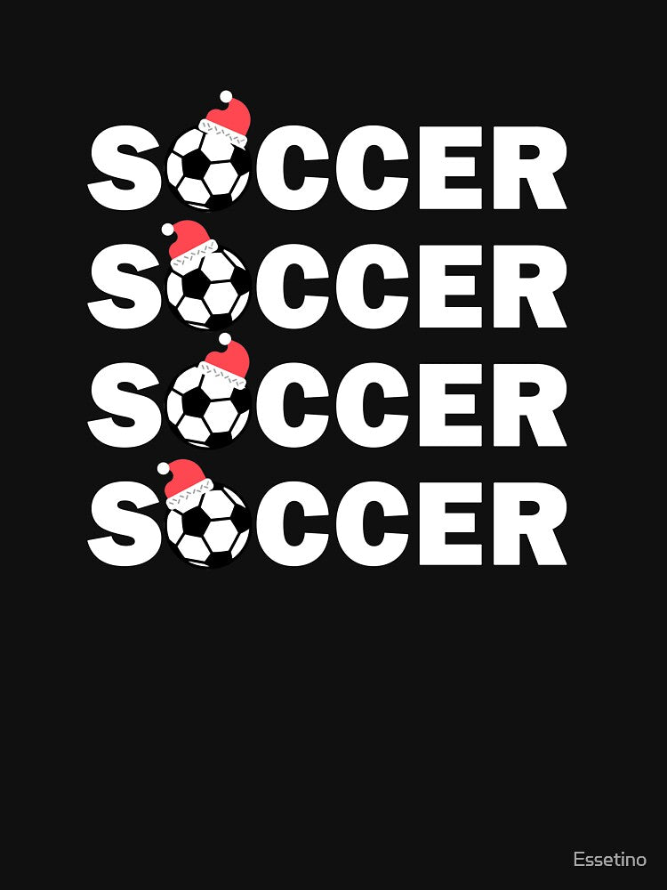 Funny Soccer Christmas Xmas Humor Santa Claus Sports by Essetino