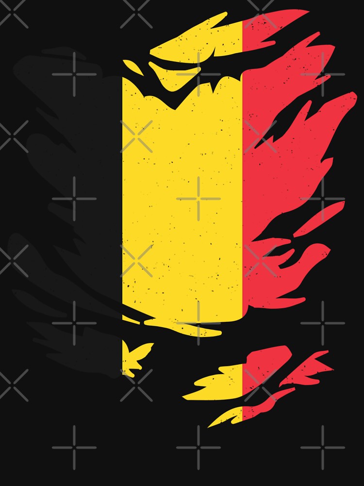 RIPPED SHIRT FLAG INSIDE - BELGIUM - Fans and Teams for Men and Women T-shirt by wallsandpatts