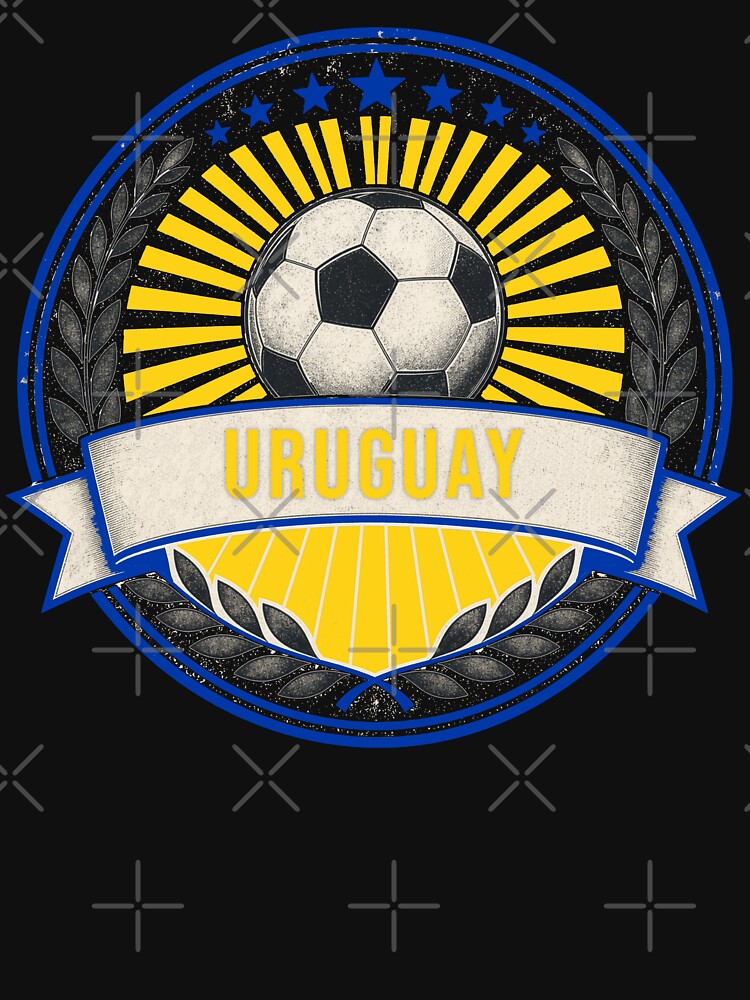 Uruguay Vintage Soccer Crest — Retro Uruguayan Football Badge Fan Emblem by icemanphotos