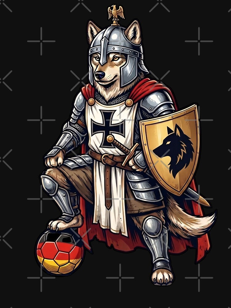German Wolf Knight Fussball Soccer Player- Football Fan - Game Supporter German Team by BeaverFriends