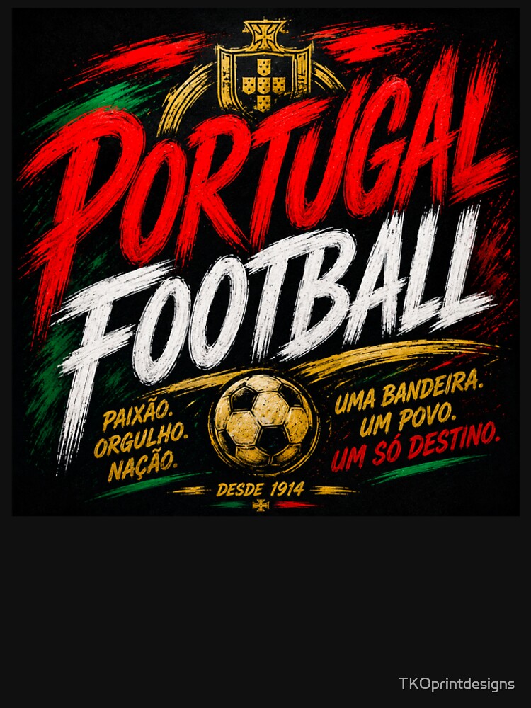 Portugal Football Typography Design | National Soccer Fan Art by TKOprintdesigns