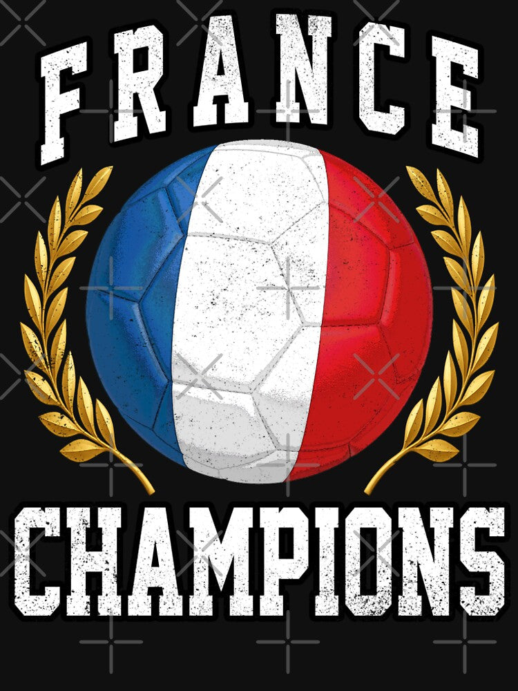 SOCCER BALL FLAG CHAMPIONS - FRANCE - Fans and Teams for Men and Women T-shirt by wallsandpatts