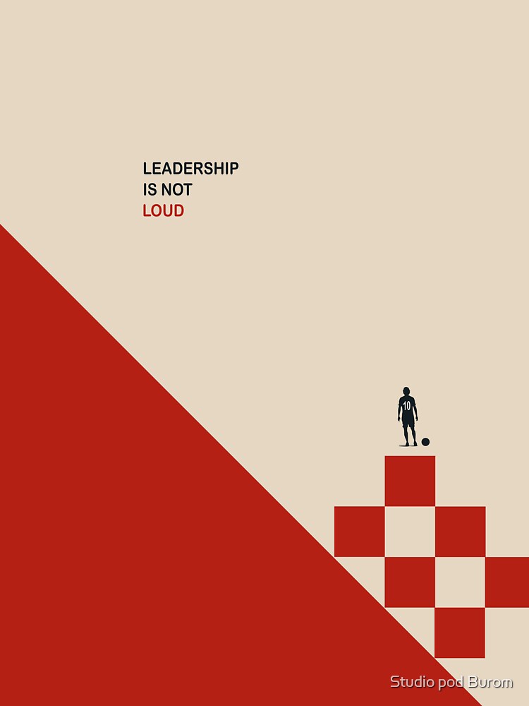 Luka Modrić Leadership Minimalist Football Poster by Studio pod Burom