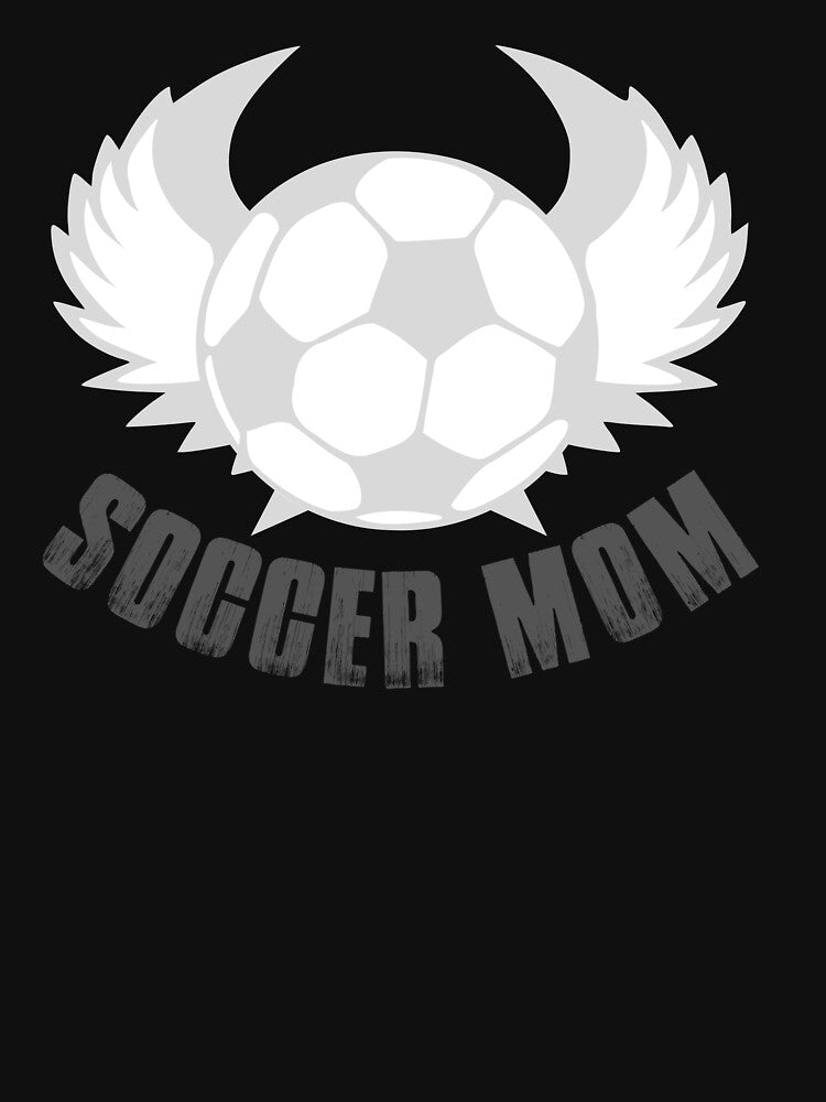 Soccer Mom White Bold Typography and illustration by garniturex