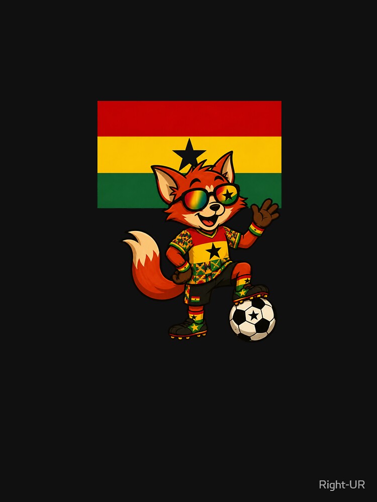 Ghana Football Fox Mascot,  Black Stars Soccer Fan by Right-UR