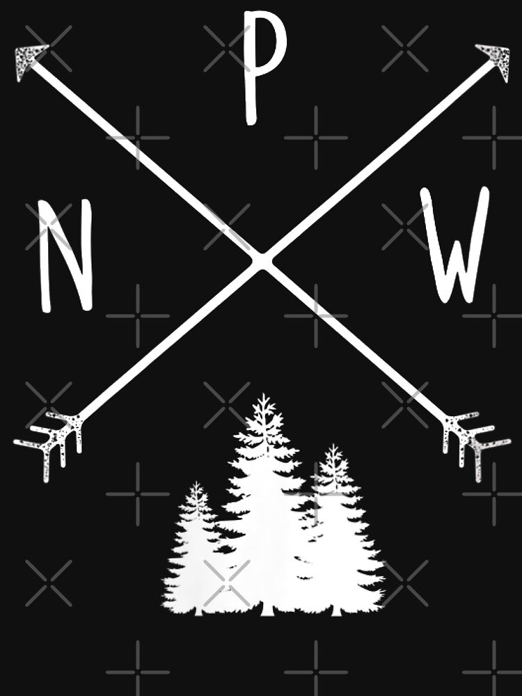 Womens Pine Trees Pacific Northwest PNW with Arrows Gift For Men and Women, Gift Halloween Day, Thanksgiving, Christmas Day by AprilGross