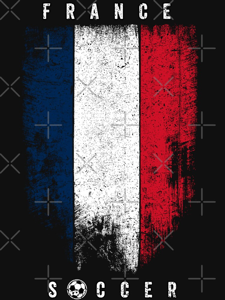 SOCCER TEAMS VERTICAL FLAG - FRANCE - Fans and Teams for Men and Women T-shirt by wallsandpatts