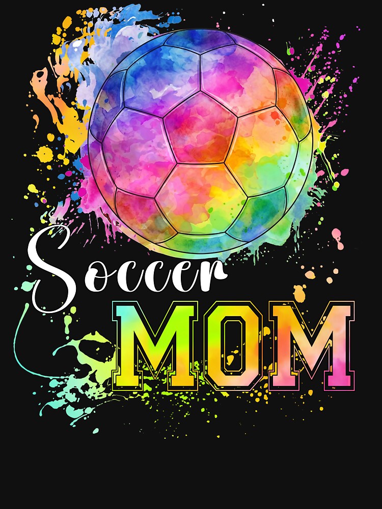 Colorful Soccer Mom Watercolor Splash by LashondaGreen89