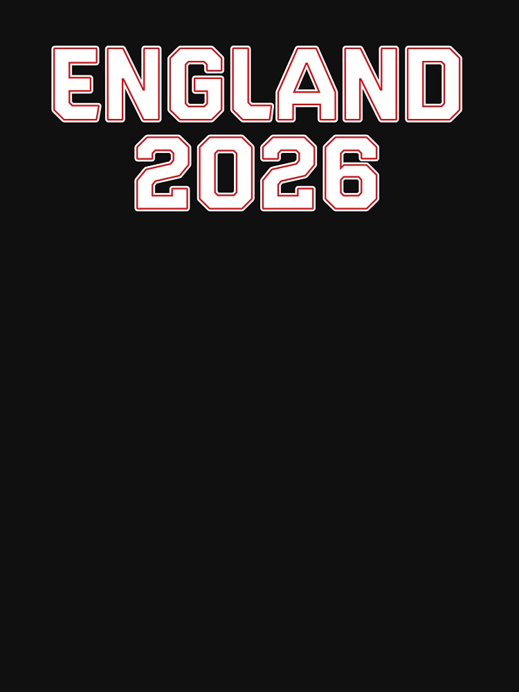 England 2026 World Cup (White with Red & White Outline) by STUDIO-72