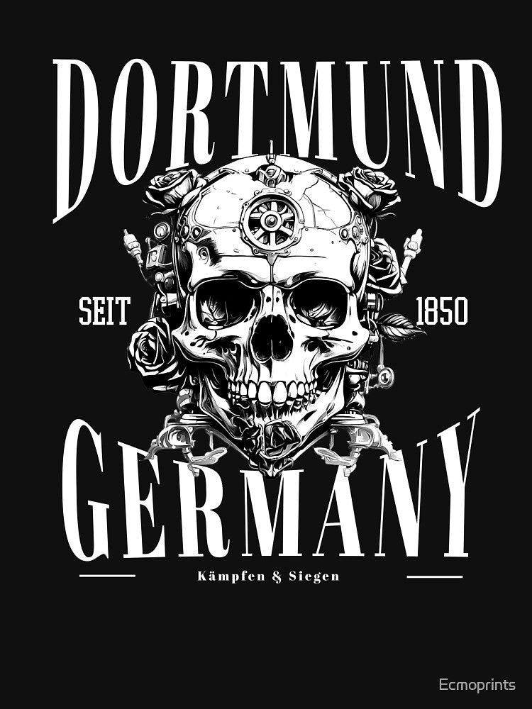 Dortmund Germany lettering with skull by Ecmoprints