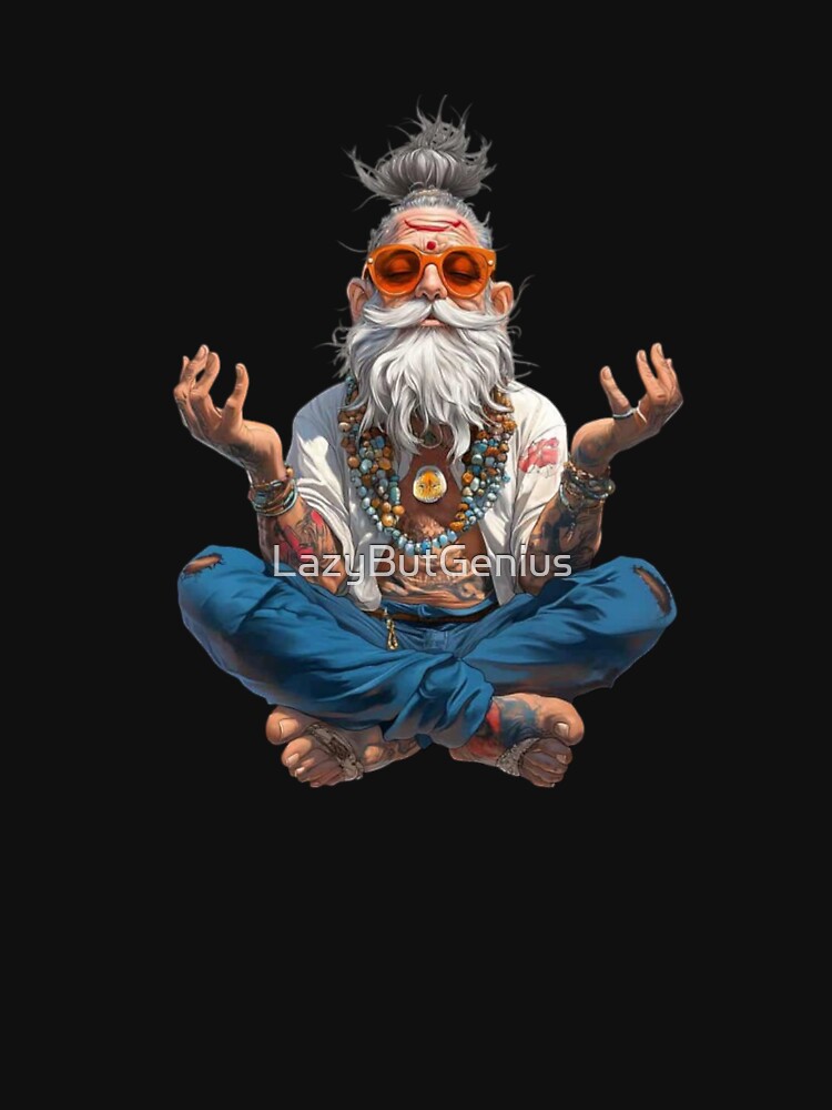 Wise & Stylish Yoga Grandpa – Calm & Confident by LazyButGenius