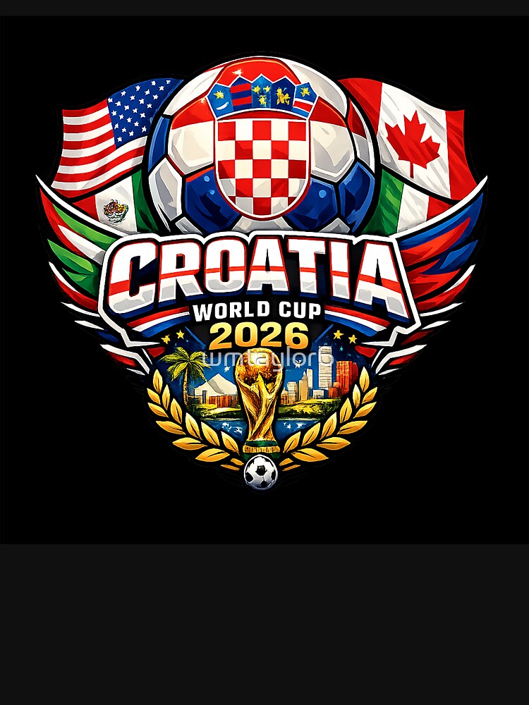 Croatia 2026 Football Supporter Vintage Checkered Pride Design by wmtaylor6