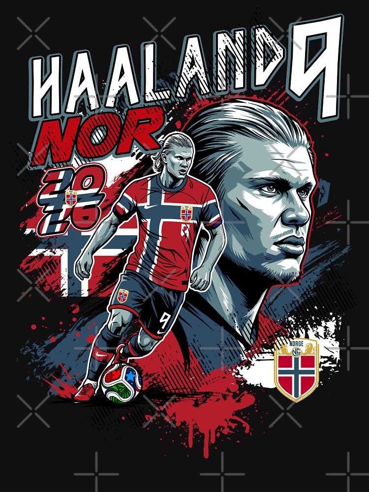 Haaland 2026 World Cup Power – Norway Football Goal Machine by JoisDraw
