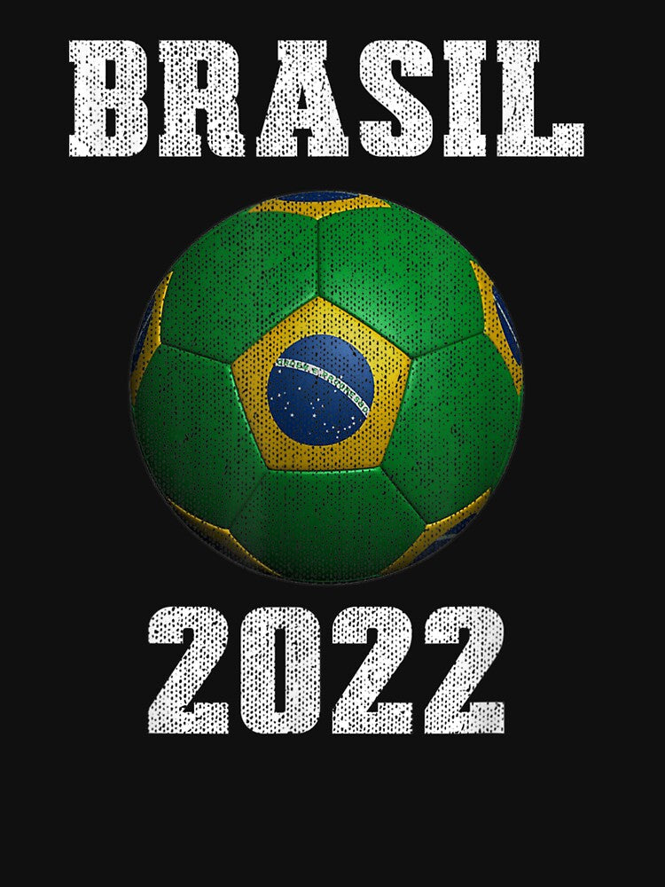 Brasil Flag Soccer Jersey Football Graphic Design T-Shirt by Blue-Rechard