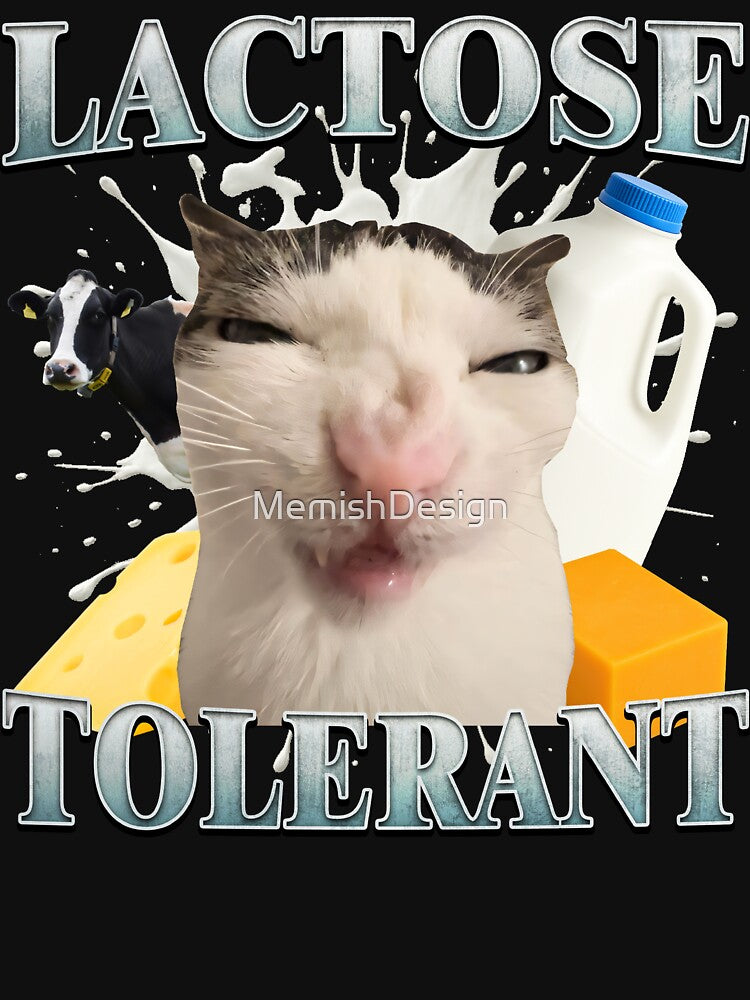 Lactose Tolerant Funny Cat by MemishDesign