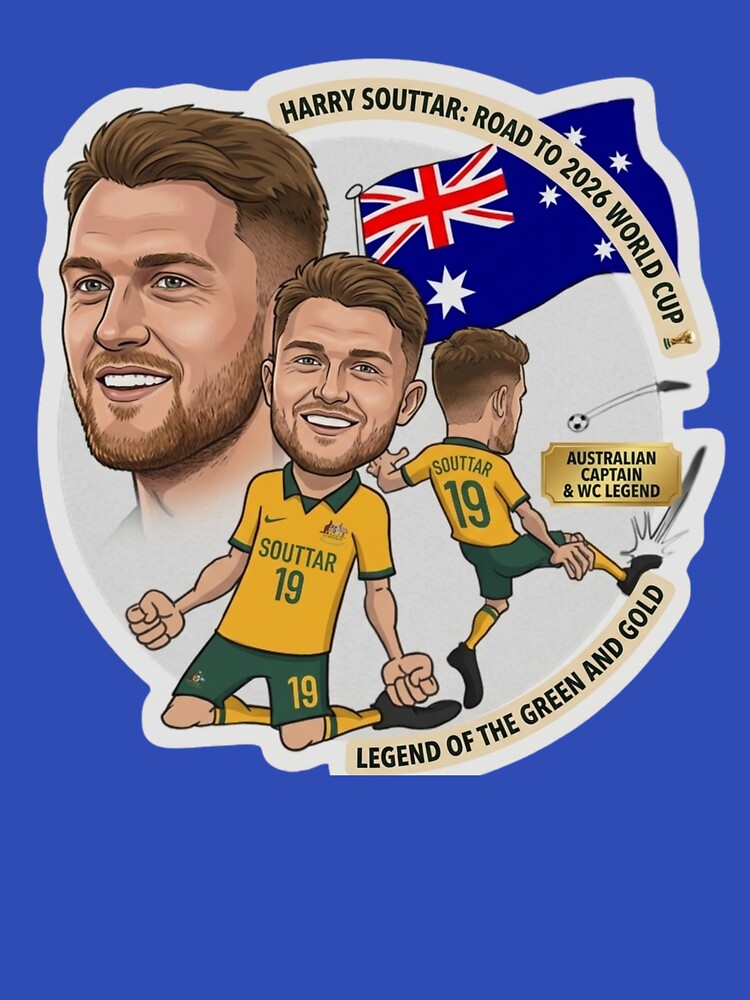 Harry Souttar Australia Football Legend Cartoon Illustration by Deviantfant