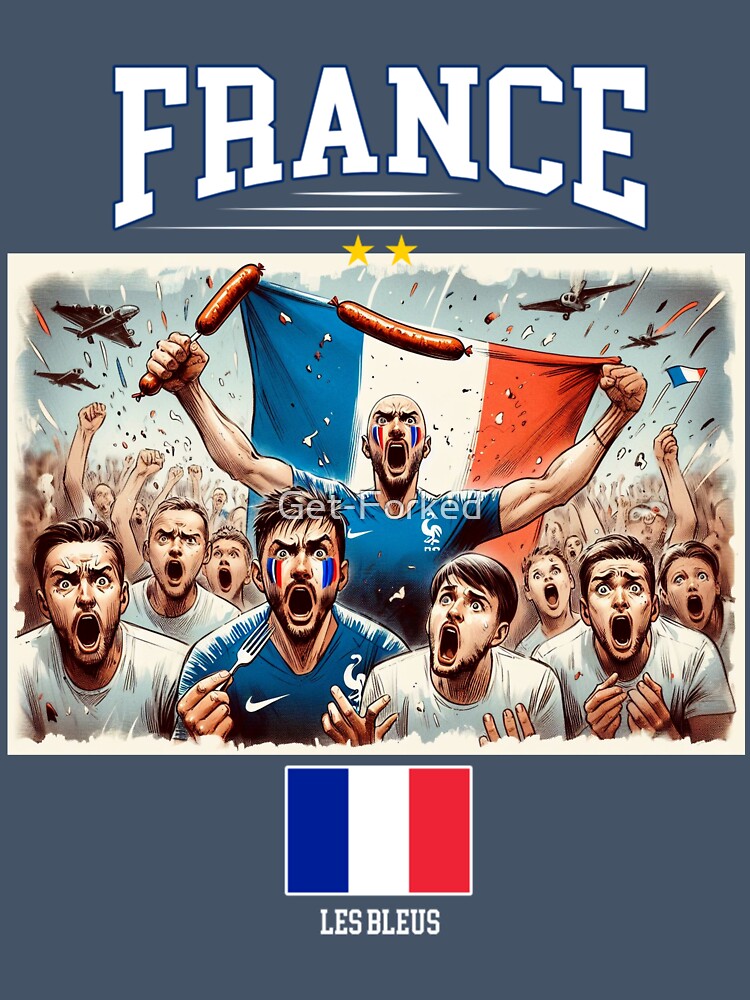 French Fans Euro24, sausage on a Fork. France by Get-Forked