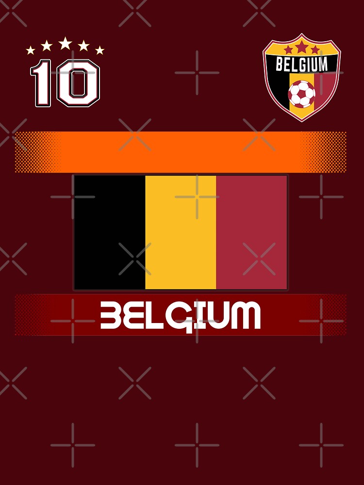 Belgium Soccer Shirt with Flag, Shield and Number 10 by fermo