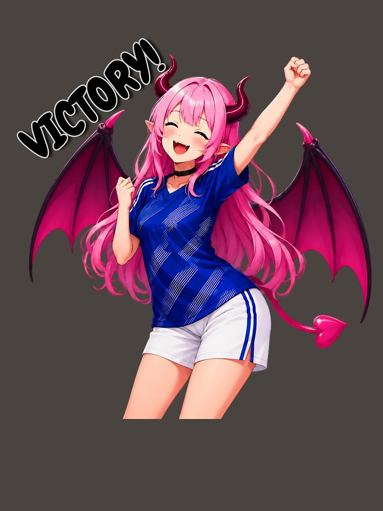 Noxie Victory – Anime Japan Soccer Celebration Demon Girl by NoxieCozyStudio