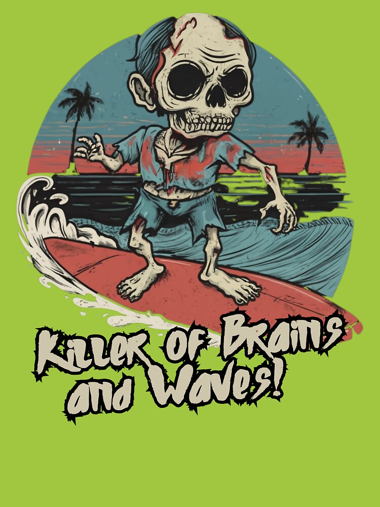 Surfing Zombie, killer of waves and brains, surf by Meandmyshop