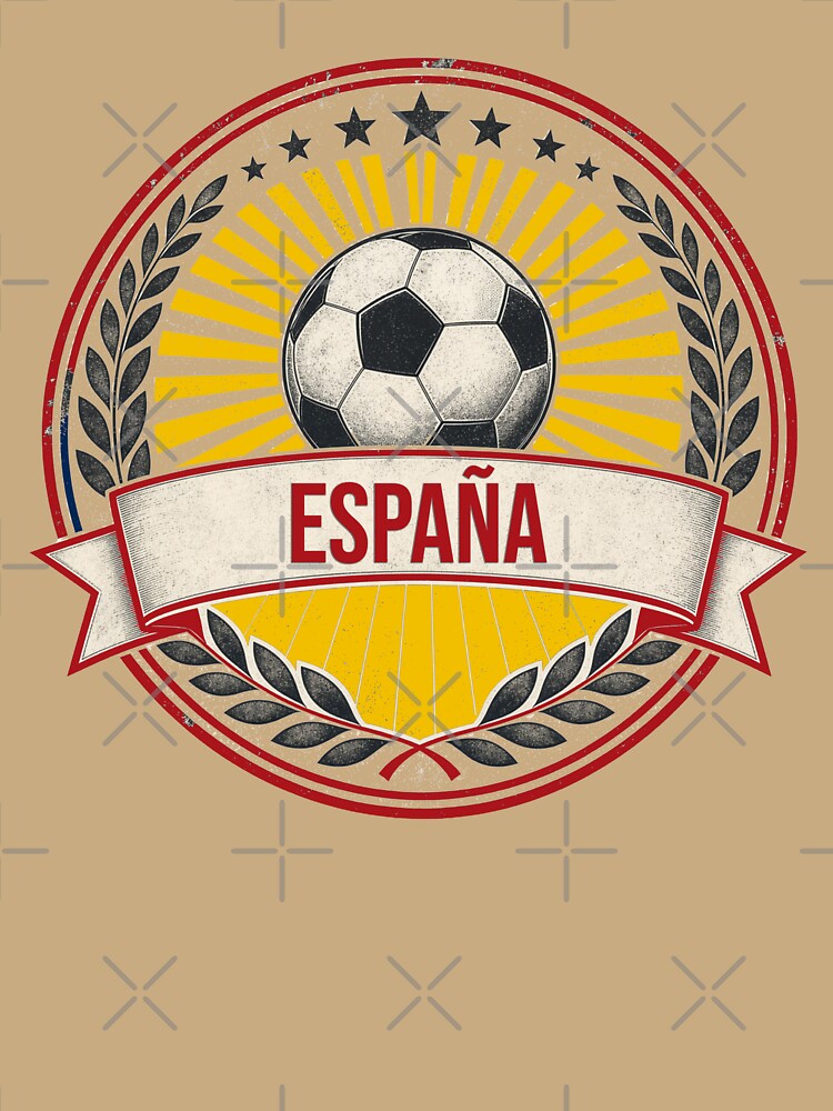 Spain Vintage Soccer Crest — Retro España Football Badge Fan Emblem by icemanphotos
