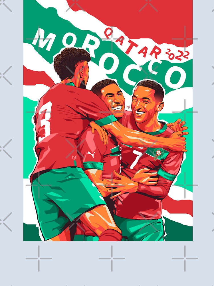 Morocco players illustration artwork by waiidesign®