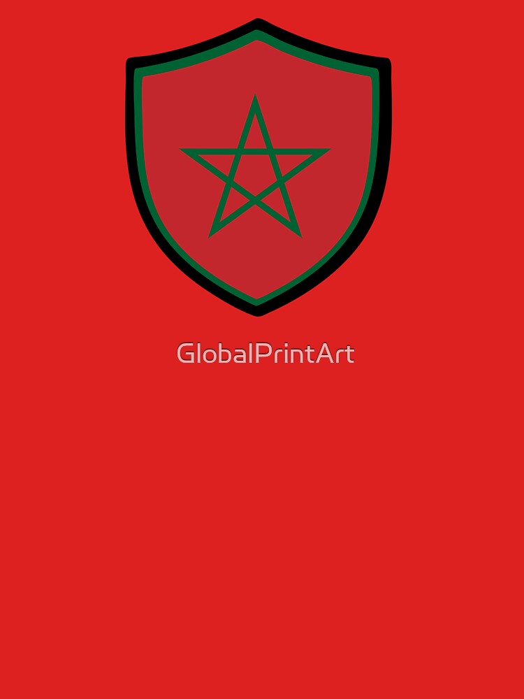 morocco flag shield emblem graphic by GlobalPrintArt