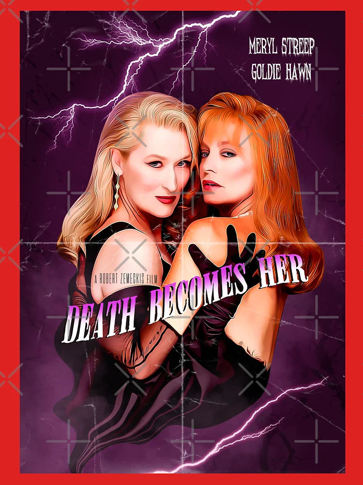 "Death Becomes Her" Vintage Movie Poster Classic T-Shirt Hoodie, Sweatshirt | PureTeeCo.com (Image 3)