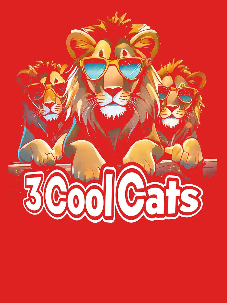 "3 Cool Cats" – Lion Crew Graphic Design Original Classic T-Shirt