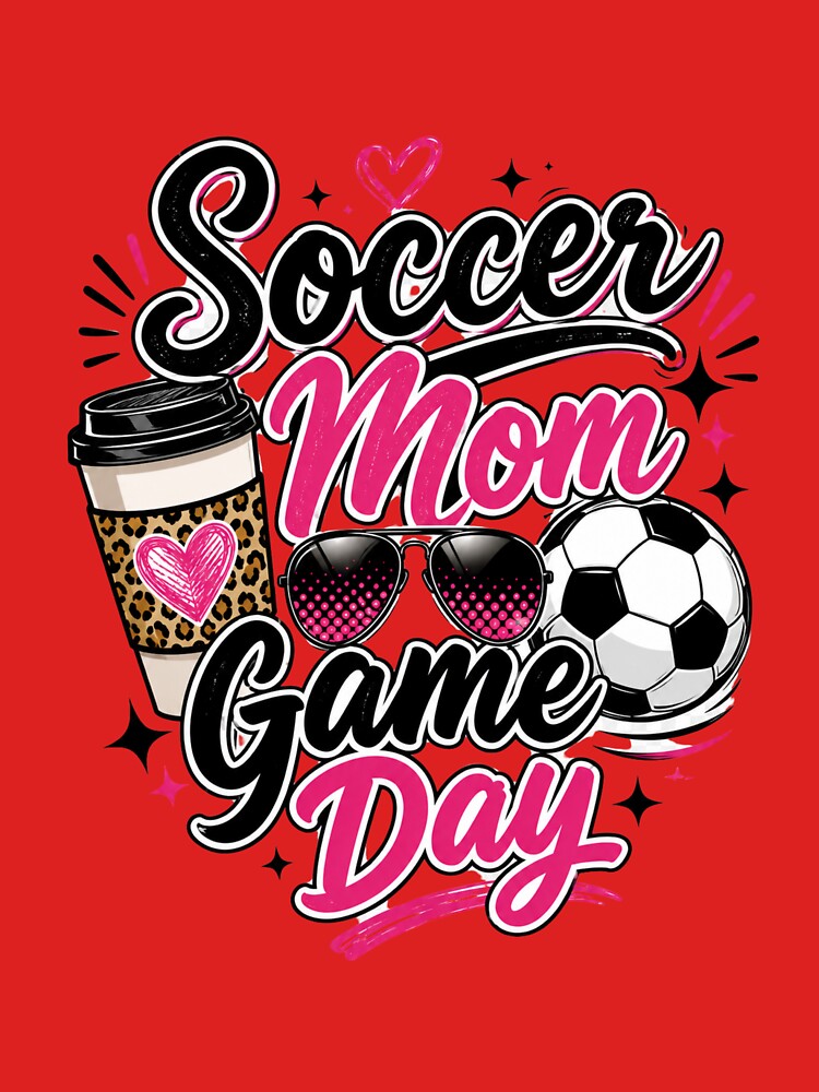 Soccer Mom Game Day Cute Fan Design by Stickers  Designer