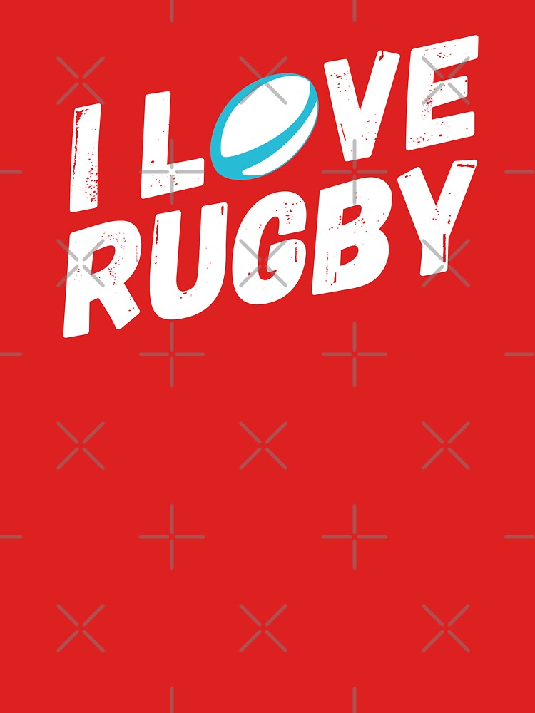 I LOVE RUGBY - Red by gemgemshop