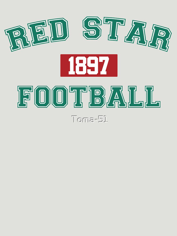 Red Star Football Athletic College Style 1 Gray by Toma-51