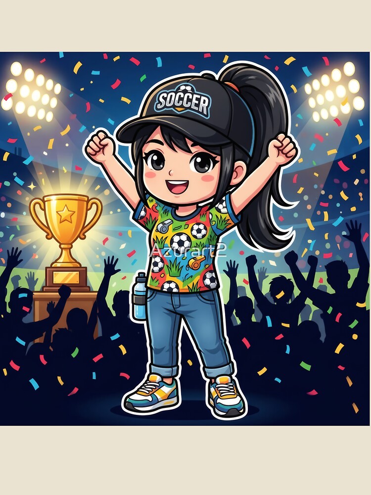 Victory Celebration Soccer Chibi Girl by Azurart2