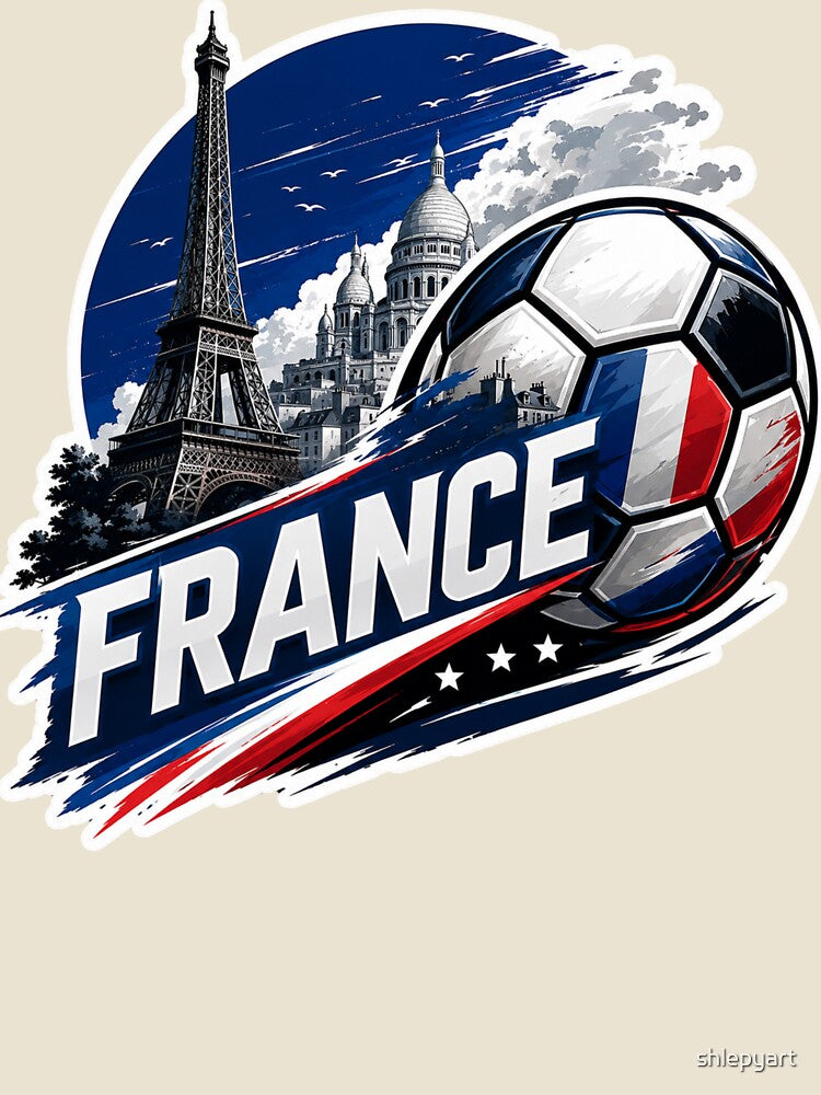 France Football Sticker for Fans Who Love Iconic Football Culture | Minimal Soccer Design by shlepyart