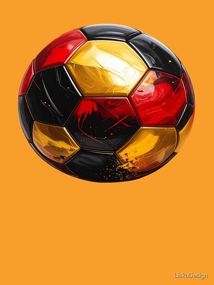 Football in black, red, and gold for Germany by LiskoDesign