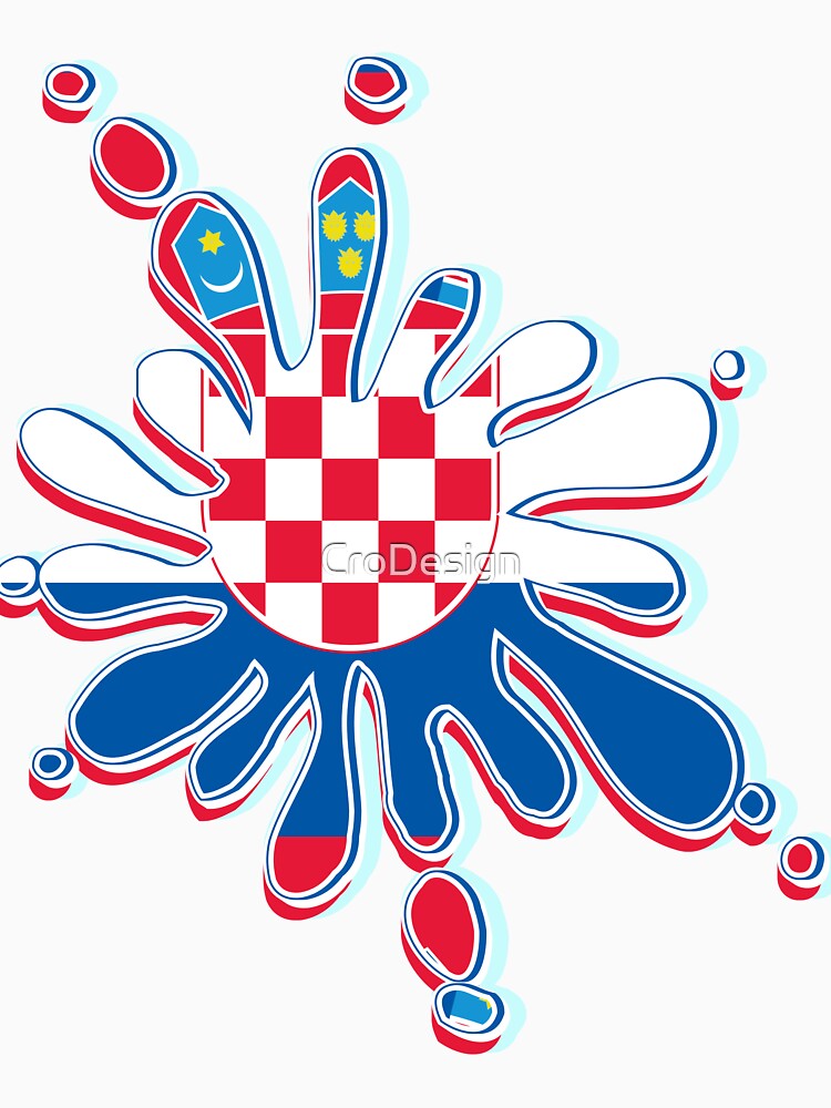 Croatia Flag Splash Label Sticker by CroDesign