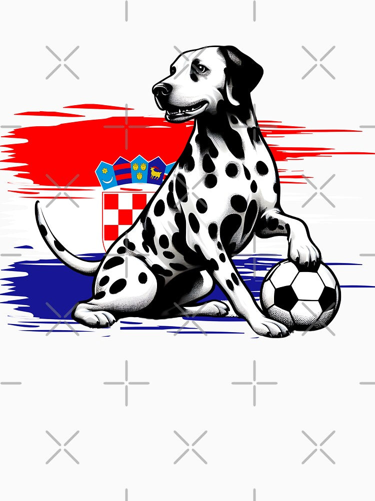 Croatia soccer Flag Dalmatian Dog Patriot of the country by Oz64