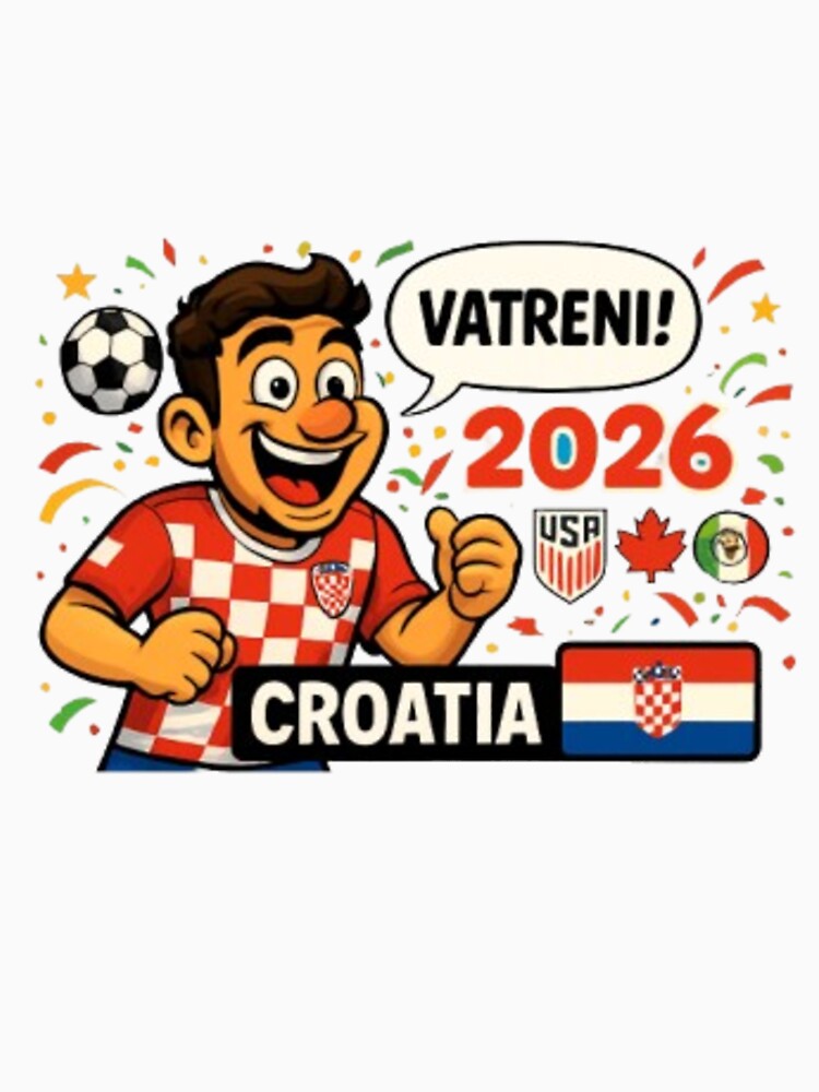 Croatia Vatreni 2026 Funny Soccer Fan Sticker by Pixanova