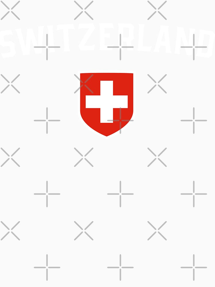 Switzerland Sports Fans Classic Flag Shield National Team Support by el-em-cee