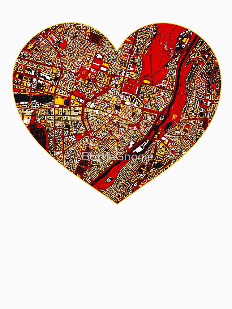 Munich Heart Map – German Football Inspired City Art by BottleGnome