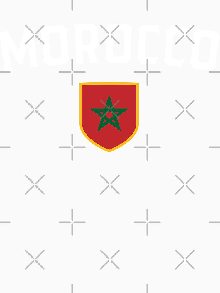 Morocco Sports Fans Classic Flag Shield National Team Support by el-em-cee