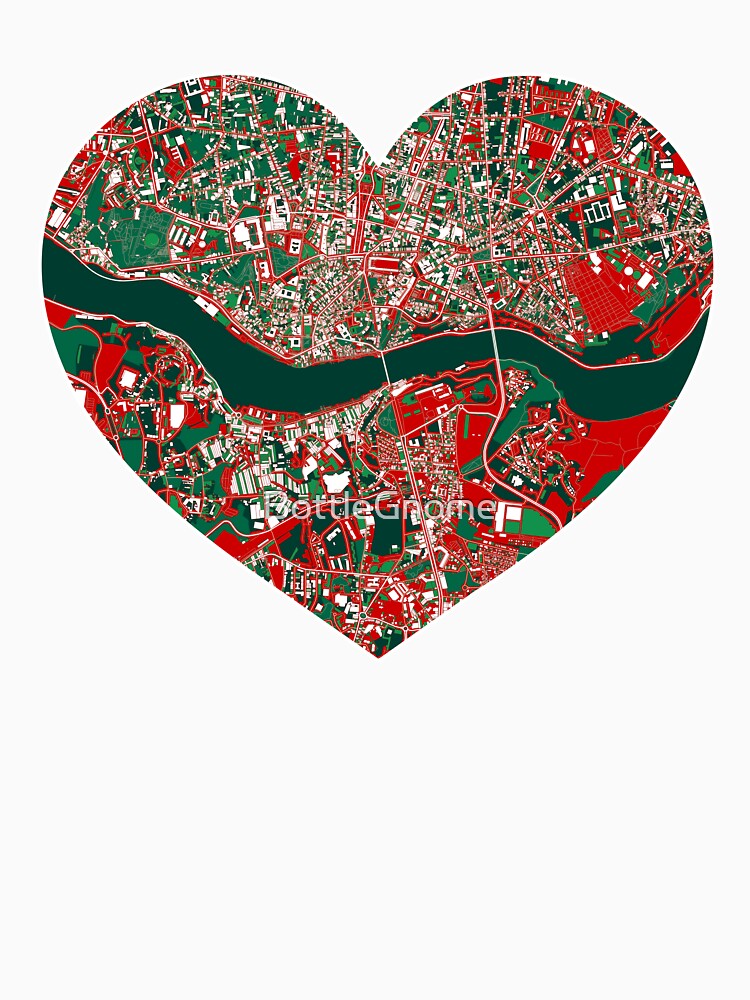 Porto Heart Map – Portuguese Football Inspired City Art by BottleGnome