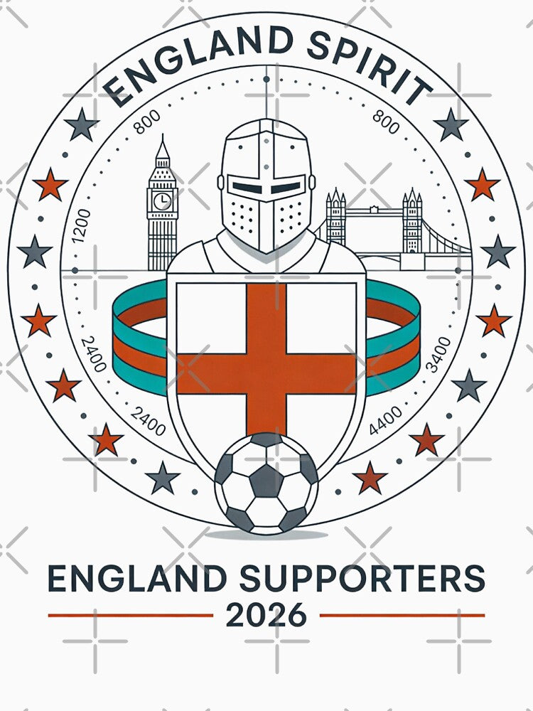 England Spirit 2026 – Knight Shield Football Supporters Crest by Inner Flame Studio