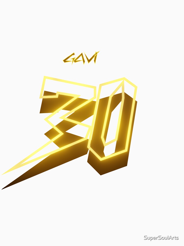 Pablo Gavi 30 neon by SuperSoulArts