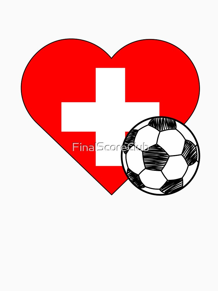 Switzerland Soccer Heart Design by FinalScoreClub