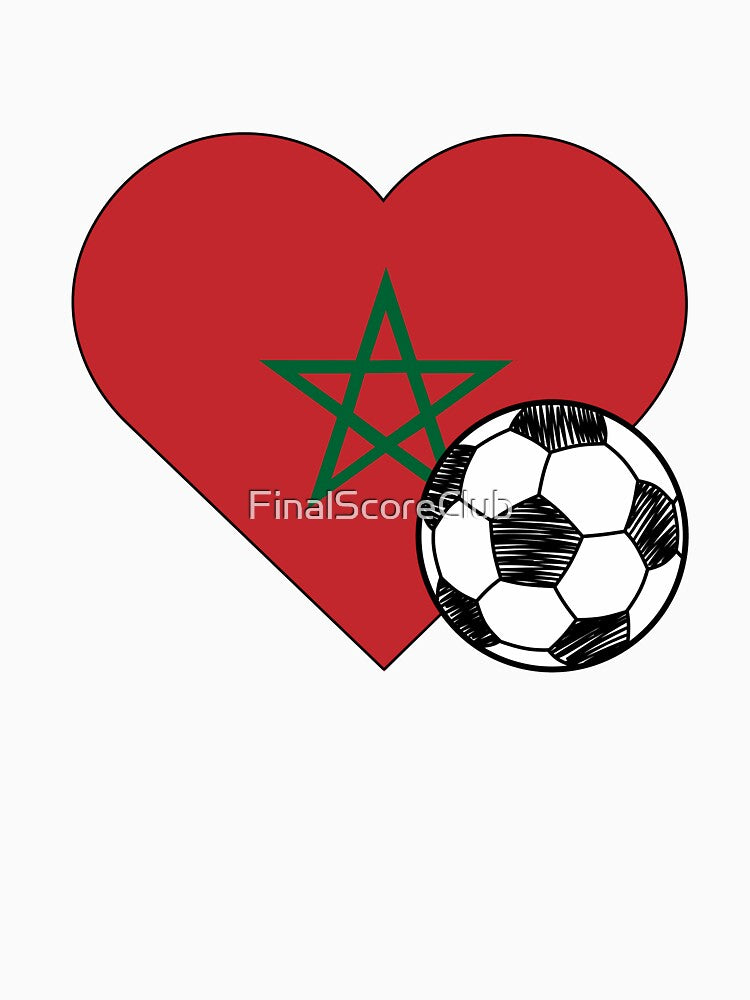 Morocco Soccer Heart Design by FinalScoreClub
