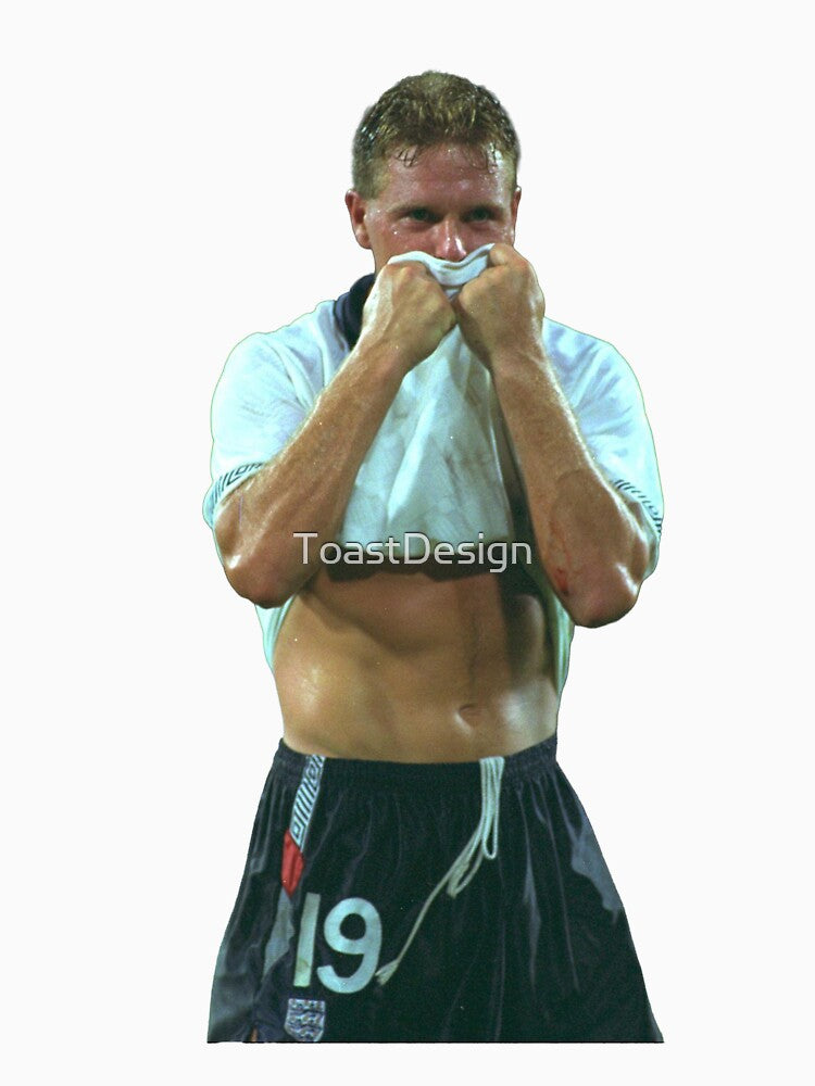 Paul Gascoigne Crying T-Shirt, Italia 90 England Football Shirt, Retro England Soccer Tee, Vintage World Cup Graphic T-Shirt, Three Lions Fan Gift by ToastDesign